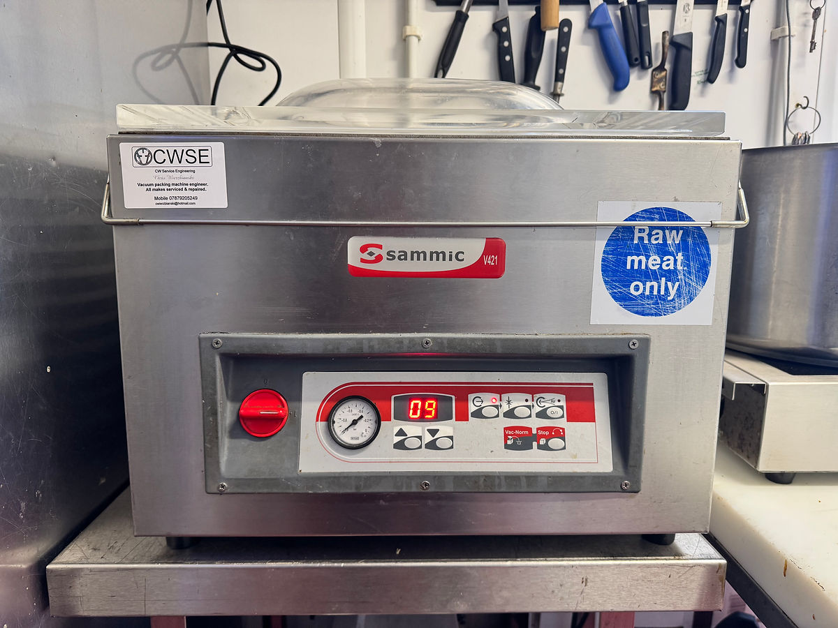 Sammic vacuum packing machine after on-site servicing